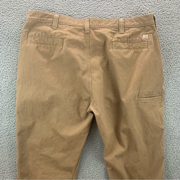 Carhartt Relaxed Fit Twill 5-Pocket Work Dark Khaki Pants Men's   -  Size:   42 - Picture 4 of 16